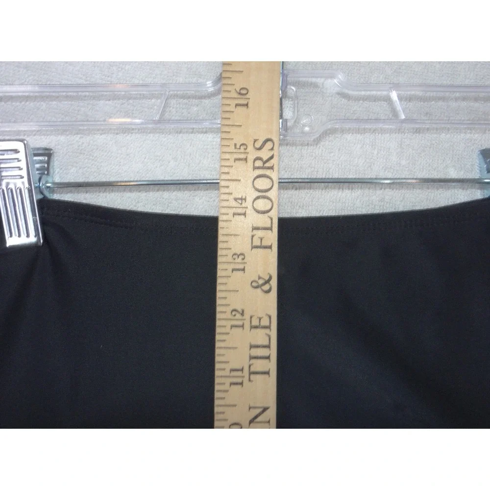 Del Raya Swimwear Black Swim Skirt Solid Skirted Swimsuit Bottom Women Size XL